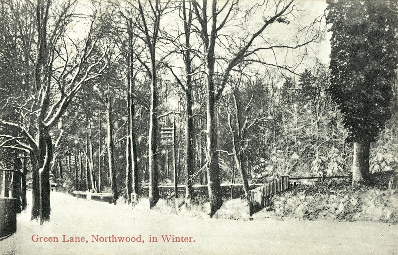 Green Lane, Northwood (s/h-billede) af English Photographer