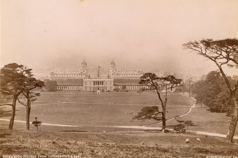 Greenwich College fra Observatory af English Photographer