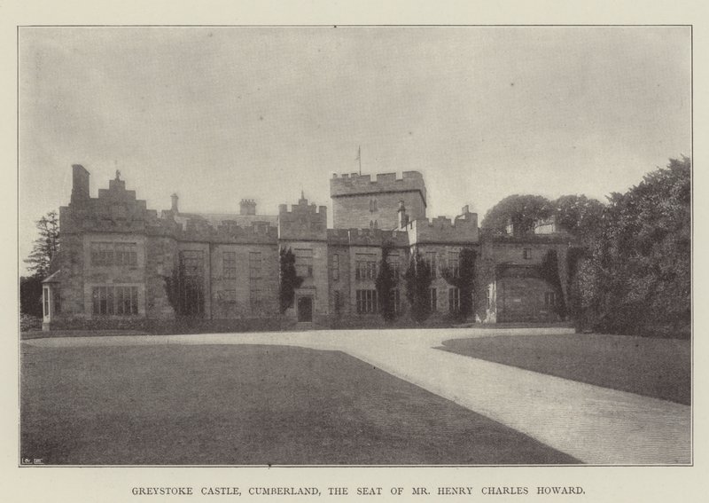 Greystoke Castle, Cumberland, sæde for hr. Henry Charles Howard af English Photographer