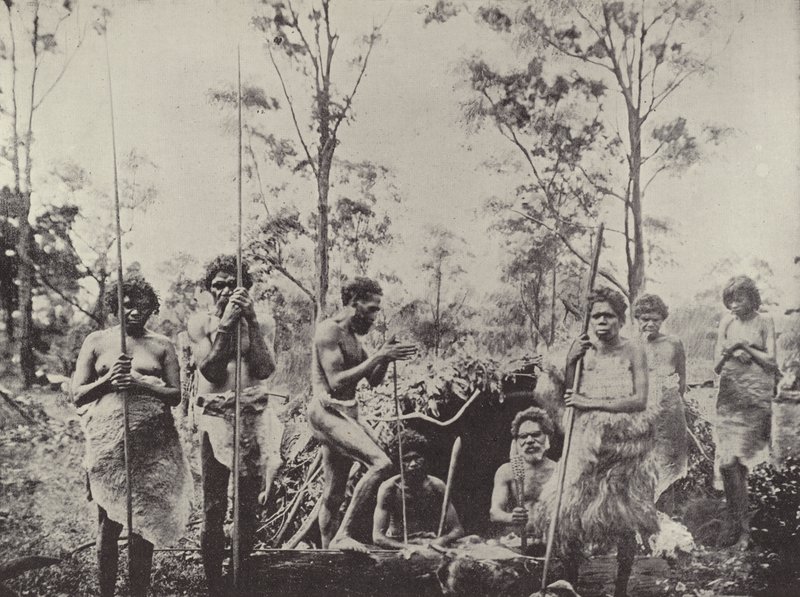 Gruppe af Queensland Aboriginals af English Photographer
