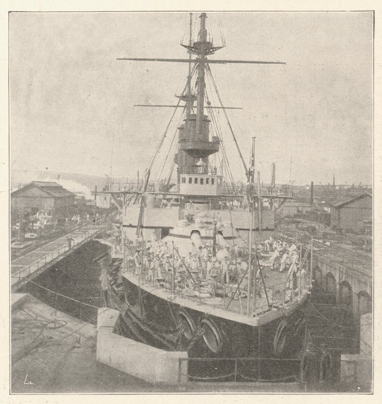 HMS Implacable, bestilt af prins Louis af Battenberg af English Photographer
