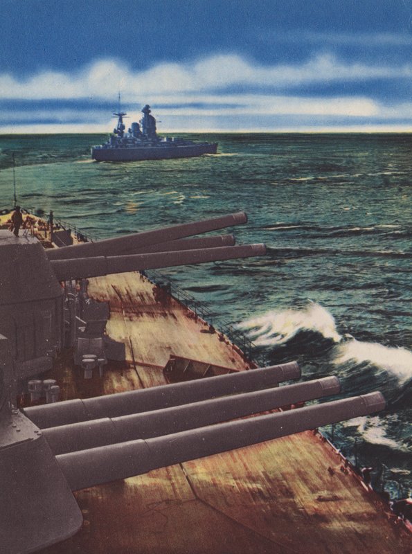 HMS Nelson og HMS Rodney (foto i farver) af English Photographer