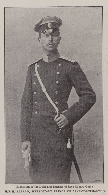 HKH Alfred, arveprins af Sachsen-Coburg-Gotha af English Photographer