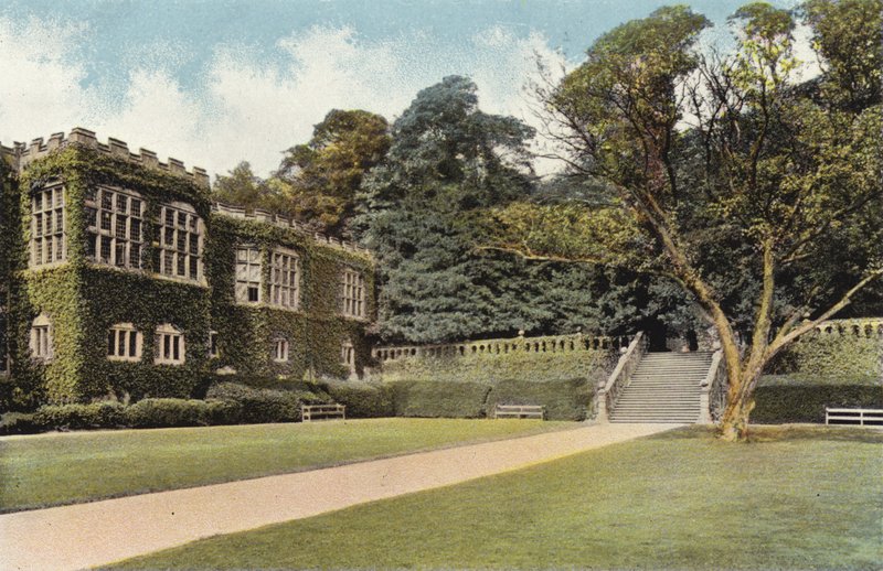 Haddon Hall og trapper af English Photographer