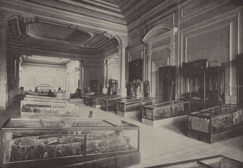 Hall of the Royal Mumiers, indeholdende mumien af Rameses II, Israels børns undertrykker af English Photographer