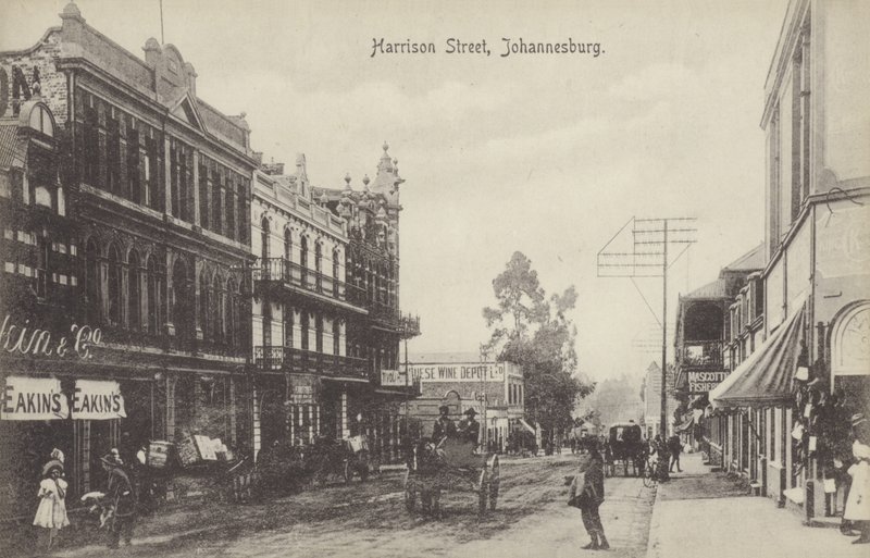 Harrison Street, Johannesburg (s/h-billede) af English Photographer