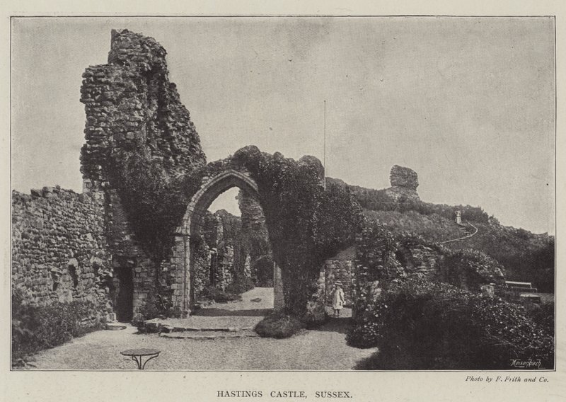 Hastings Castle, Sussex af English Photographer