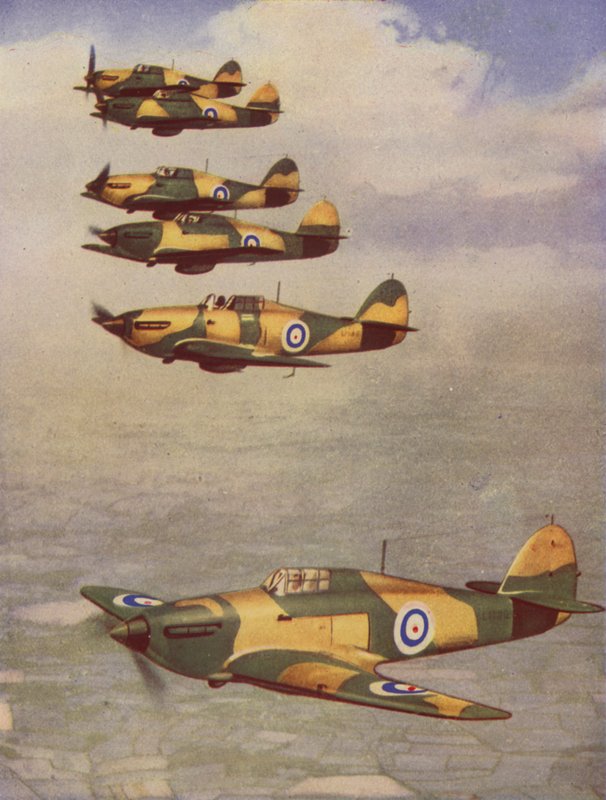Hawker Hurricanes (foto i farver) af English Photographer