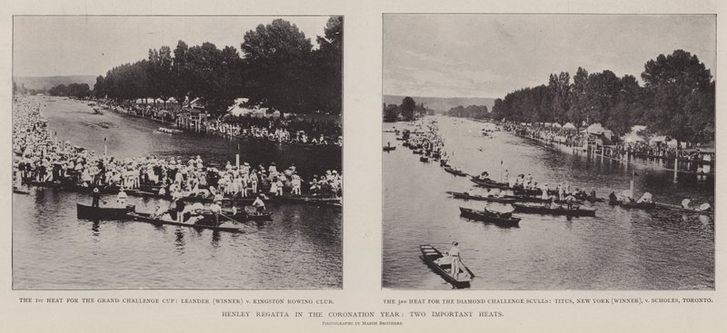 Henley Regatta i kroningsåret, to vigtige heats af English Photographer