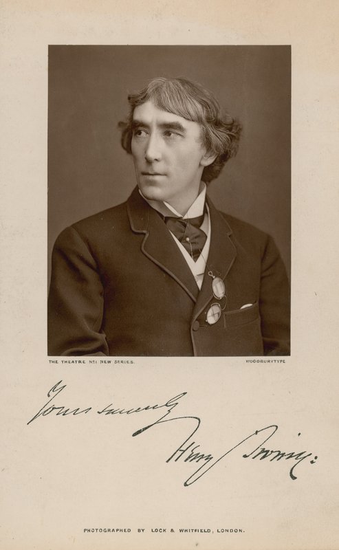 Henry Irving, skuespiller; signeret foto af English Photographer