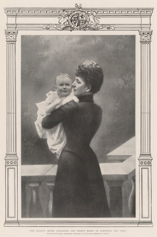 Hendes Majestæt Dronning Alexandra og Prins Henry af Cornwall og York af English Photographer