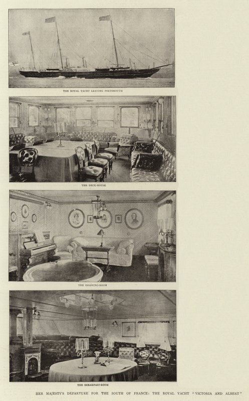 Hendes Majestæts afgang til Sydfrankrig, Royal Yacht Victoria og Albert af English Photographer