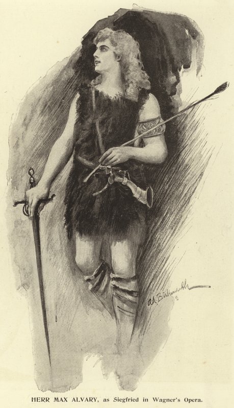 Herr Max Alvary, som Siegfried i Wagners Opera af English Photographer
