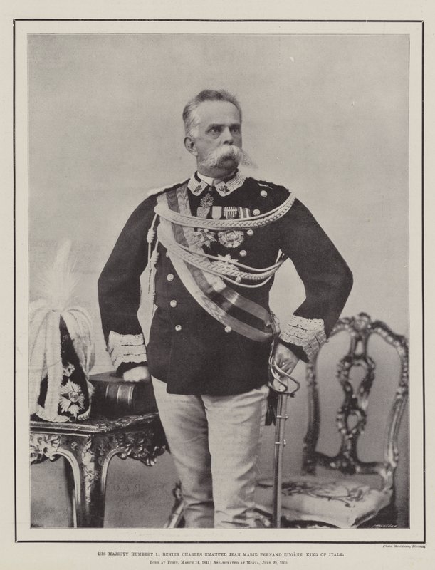 Hans Majestæt Humbert I, Renier Charles Emanuel Jean Marie Fernand Eugene, konge af Italien af English Photographer