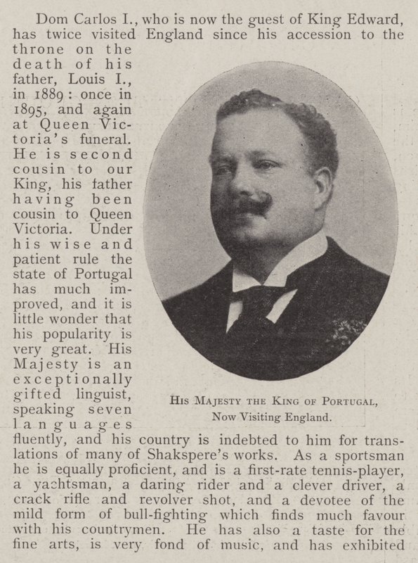 Hans Majestæt Kongen af Portugal, besøger nu England af English Photographer