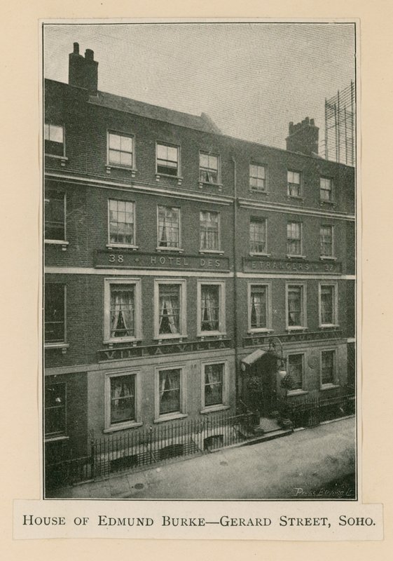 House of Edmund Burke, 37 Gerrard Street af English Photographer