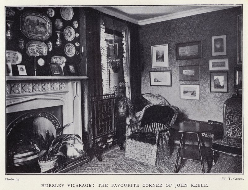 Hursley Vicarage, John Kebles foretrukne hjørne (s/h foto) af English Photographer