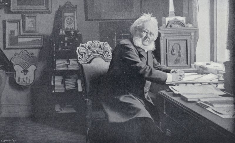 Ibsen i sit studie (s/h foto) af English Photographer