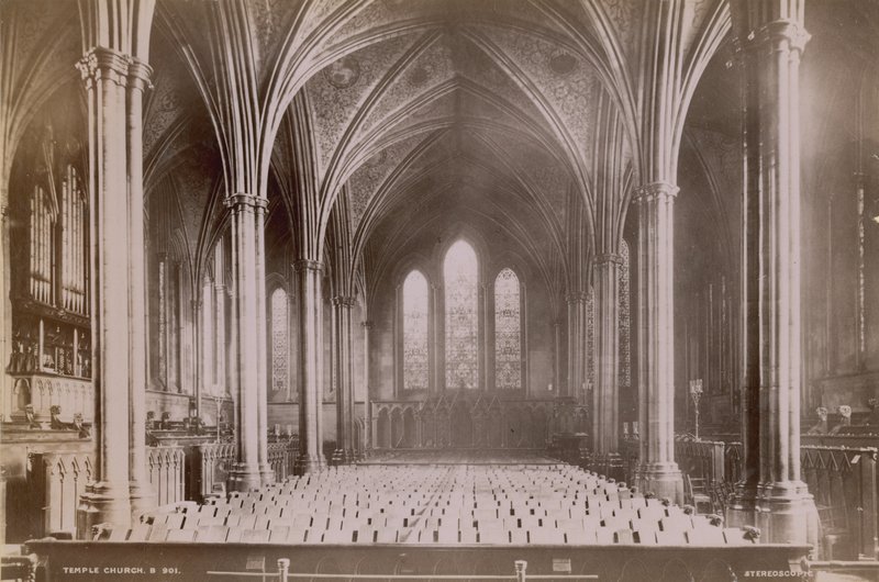 Interiør af Temple Church af English Photographer