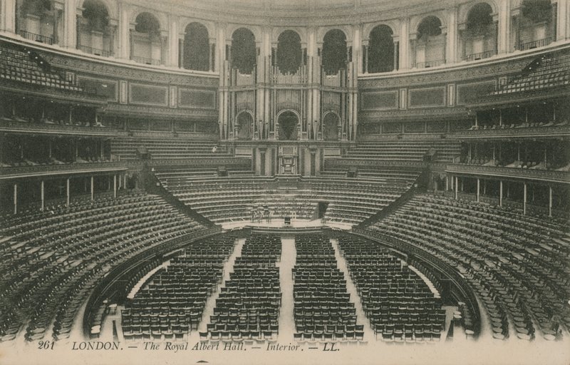 Interiør i Royal Albert Hall, London af English Photographer