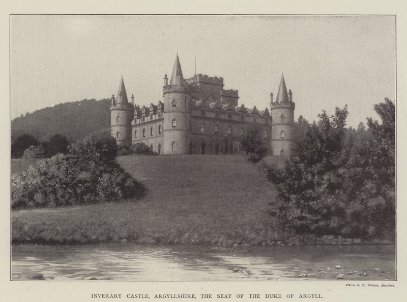Inverary Castle, Argyllshire, sæde for hertugen af Argyll af English Photographer