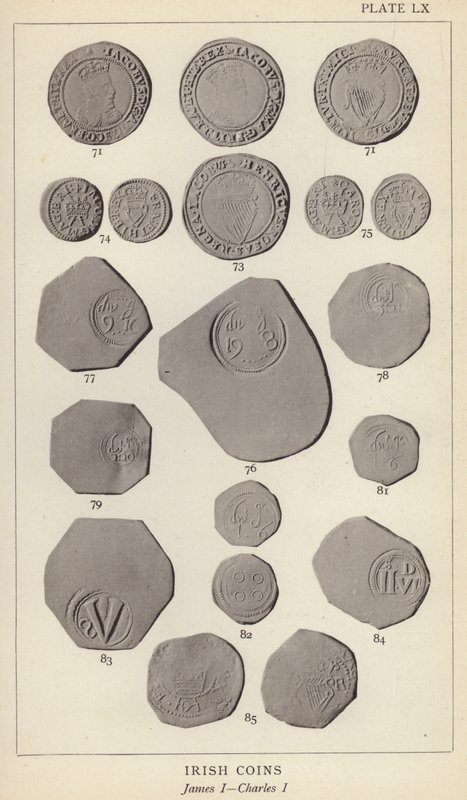 Irish Coins, James I, Charles I (s/h-billede) af English Photographer