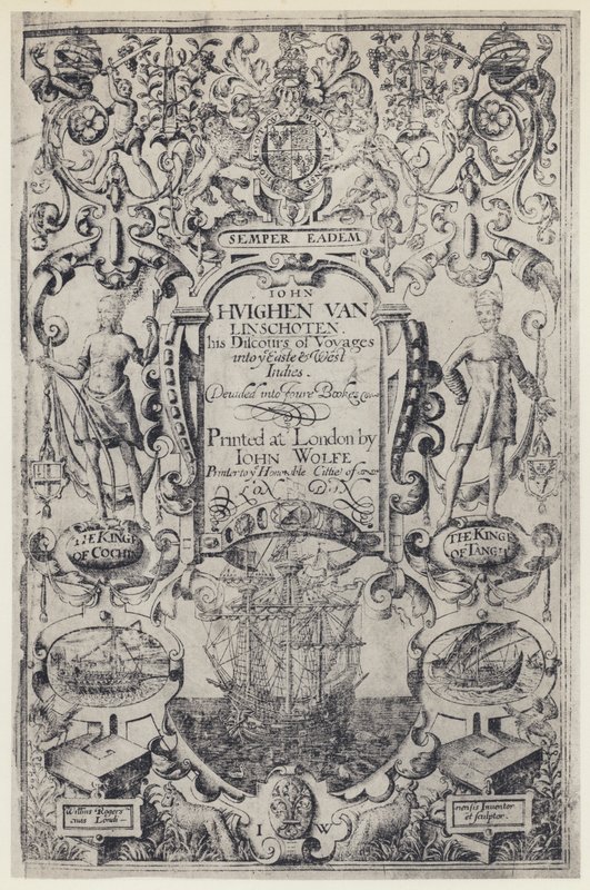 J Linschoten, Discourse of Voyages, J Wolfe 1598 (s/h-foto) af English Photographer