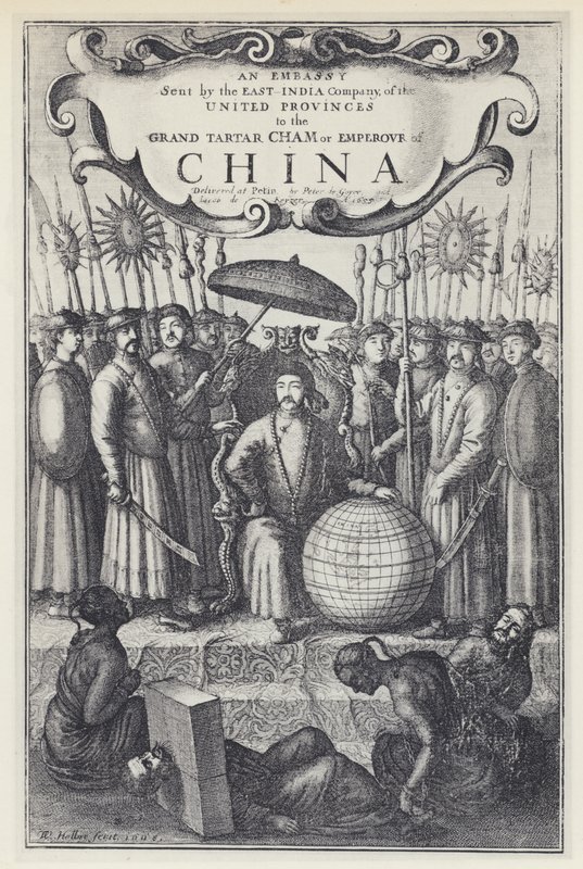 J Nieuhof, en ambassade sendt af East India Company til Kina, Tr J Ogilby 1673 (s/h foto) af English Photographer