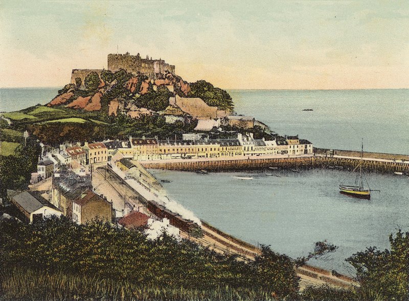 Jersey: Mount Orgueil Castle (farvet foto) af English Photographer