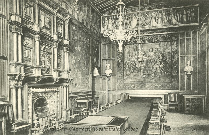 Jerusalem Chamber, Westminster Abbey (s/h-billede) af English Photographer