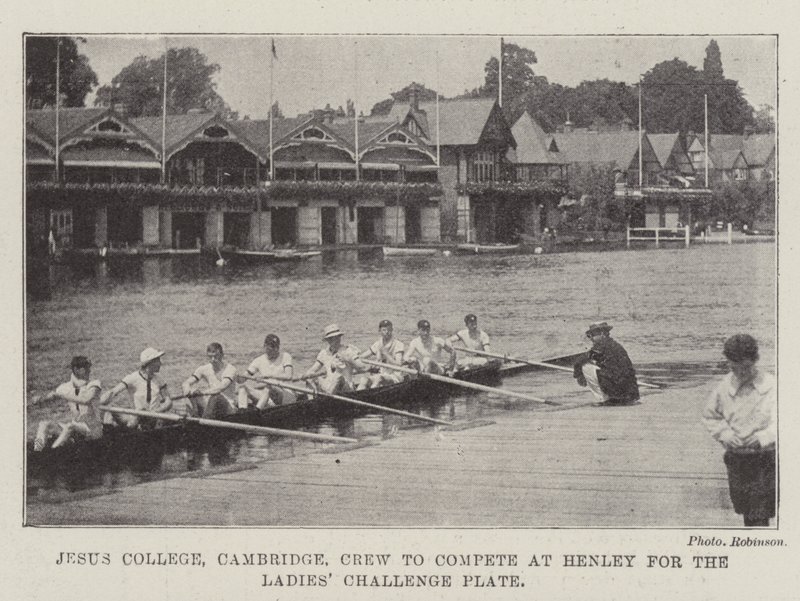 Jesus College, Cambridge, Crew for at konkurrere på Henley om Ladies Challenge Plate af English Photographer