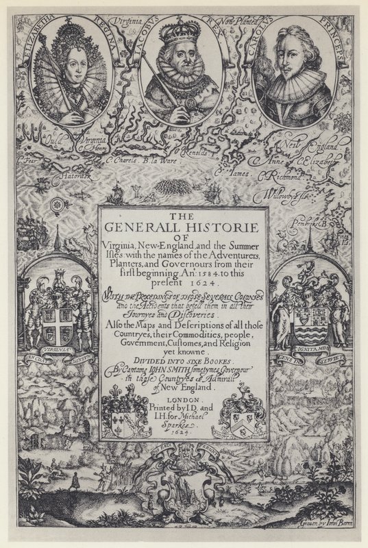 John Smith, The Generall Historie of Virginia, J Dawson for M Sparkes 1624 (s/h-foto) af English Photographer