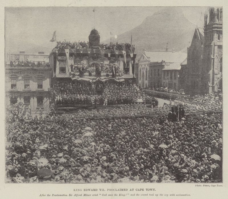 Kong Edward VII udråbt i Cape Town af English Photographer