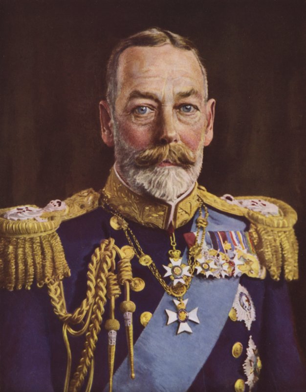 Kong George V (farvefoto) af English Photographer