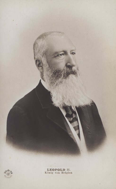 Kong Leopold II af Belgien (s/h foto) af English Photographer