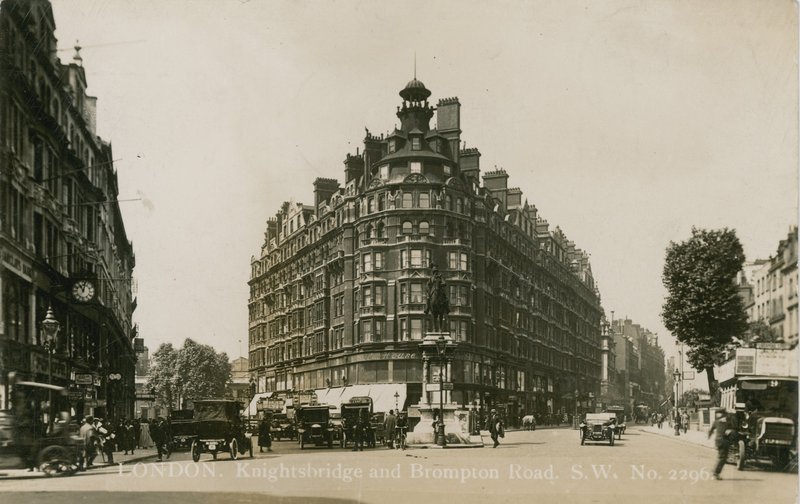 Knightsbridge og Brompton Road, SV, London af English Photographer