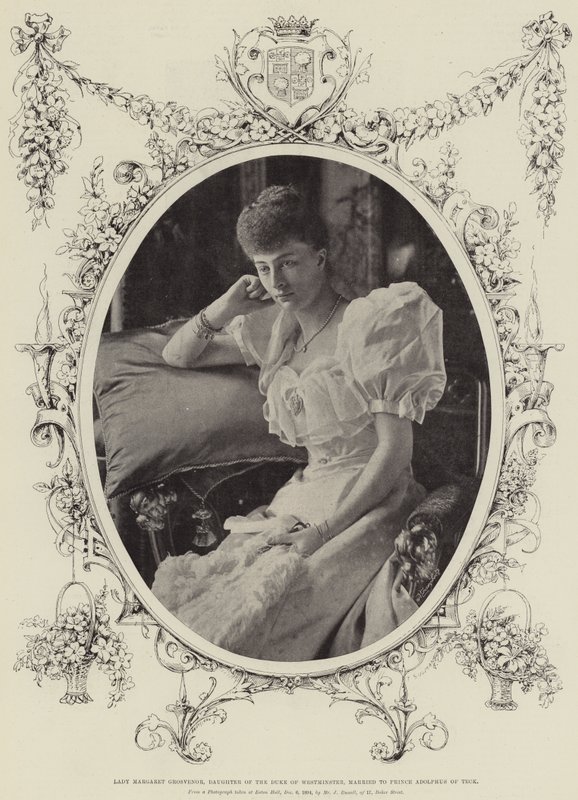Lady Margaret Grosvenor, datter af hertugen af Westminster, gift med prins Adolphus af Teck af English Photographer