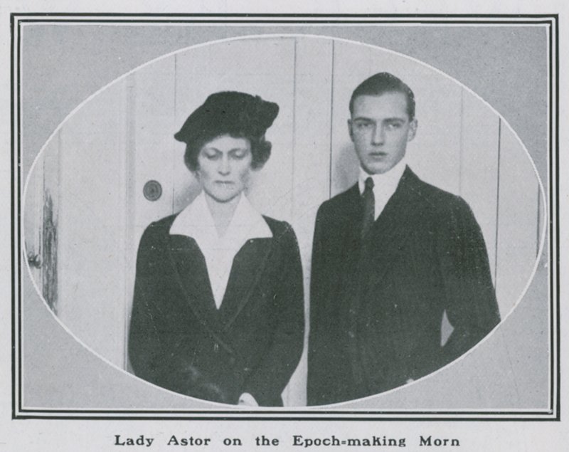 Lady Nancy Astor på den epokegørende morgen af English Photographer