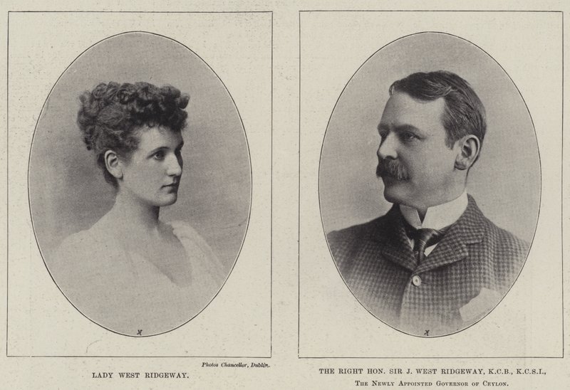 Lady West Ridgeway og den ærede Sir Joseph West Ridgeway af English Photographer