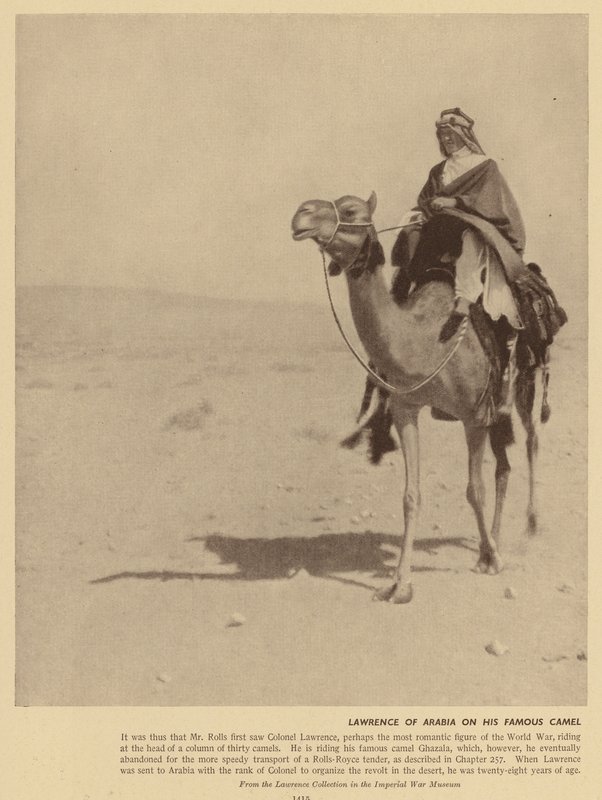 Lawrence af Arabien på denne berømte kamel (s/h-foto) af English Photographer