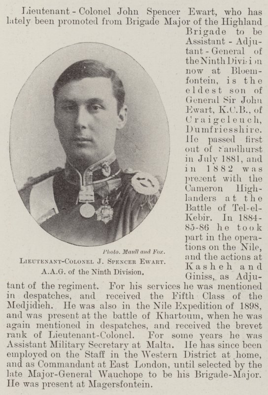 Oberstløjtnant J Spencer Ewart, AAG til niende division af English Photographer