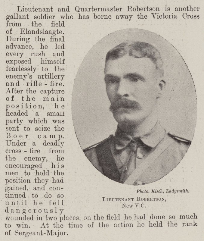 Løjtnant Robertson, New VC af English Photographer