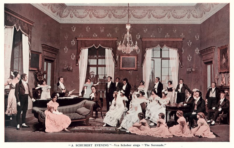 Lilac Time, A Schubert Evening, Von Schober synger The Serenade (s/h foto) af English Photographer