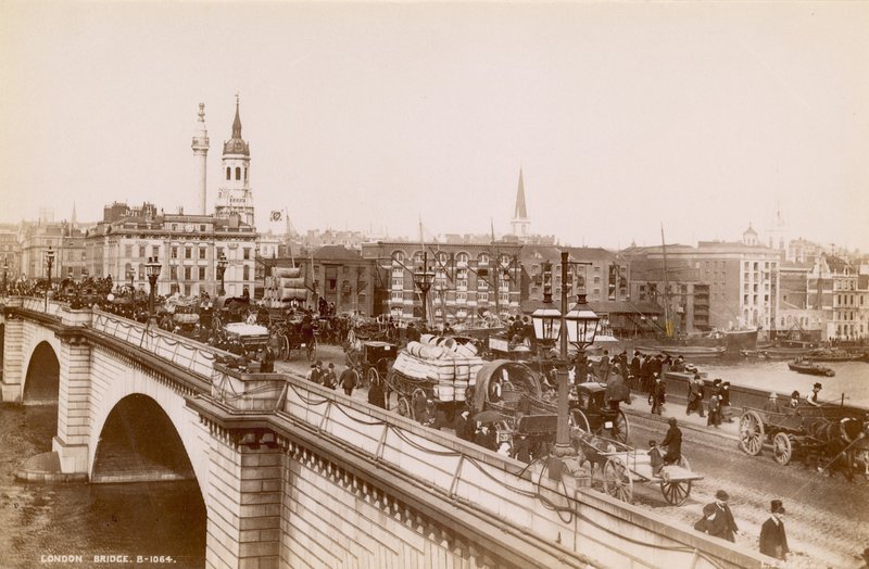 London Bridge, slutningen af det 19. århundrede af English Photographer
