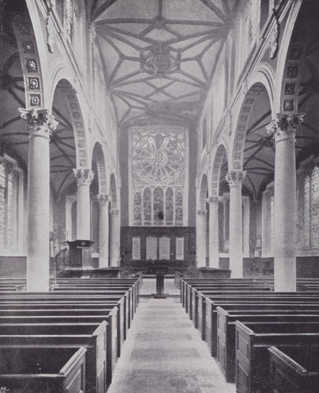 London City Churches: St Katherine Cree (s/h-billede) af English Photographer