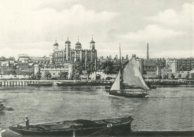 London Tower fra Themsen af English Photographer