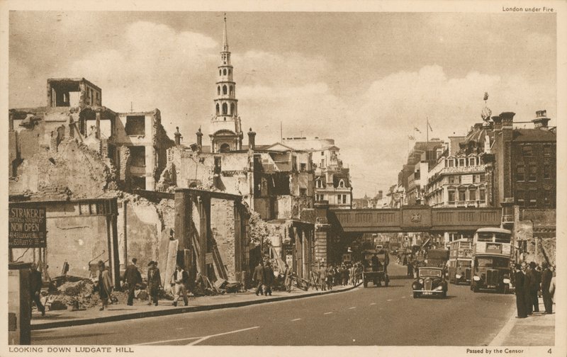 Kigger ned ad Ludgate Hill, London af English Photographer