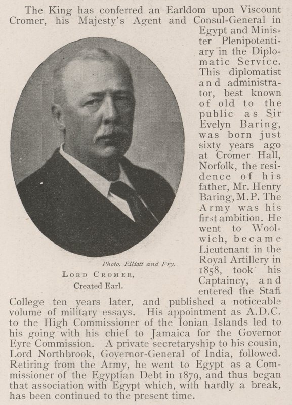 Lord Cromer, skabte Earl af English Photographer