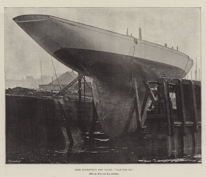 Lord Dunravens New Yacht, Valkyrie III af English Photographer