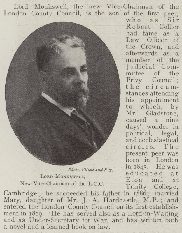 Lord Monkswell, ny næstformand for LCC af English Photographer